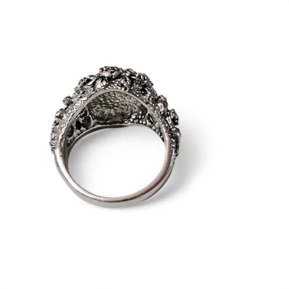 Vintage RSC signed ring, faux turquoise, size 6 - Picture 4 of 6